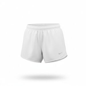 Nike Women's White Athletic Shorts With Liner And Key Pocket Medium